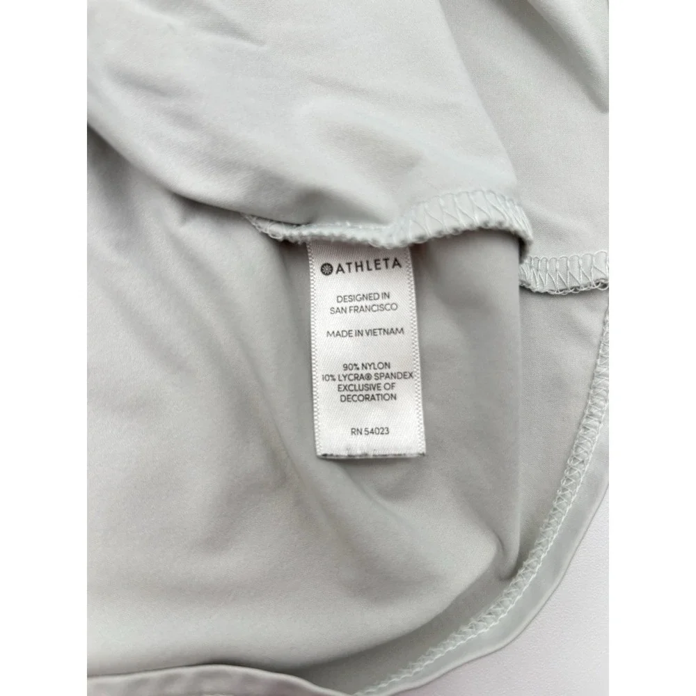 Athleta Open Back Workout Tank Womens Medium Gray Yoga Gym Athleisure Top - Picture 9 of 9